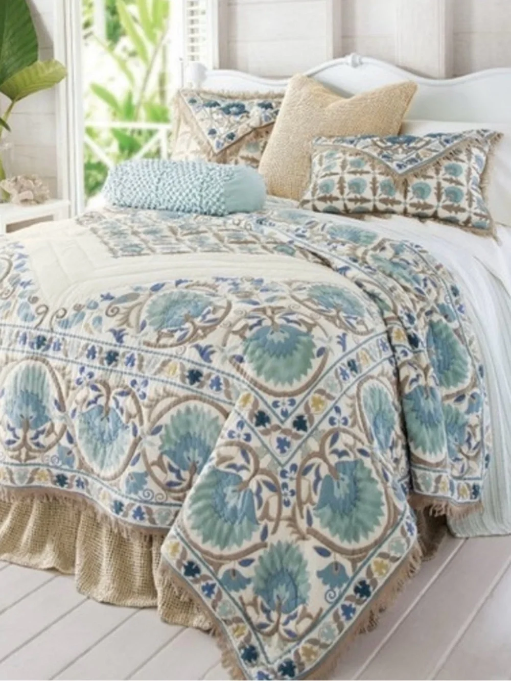 Soft Surroundings 2 Pillow Shams Covers 100% Cotton